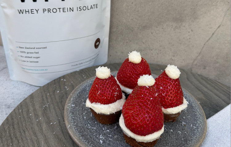 Santa Hat PB & Choc Brownies